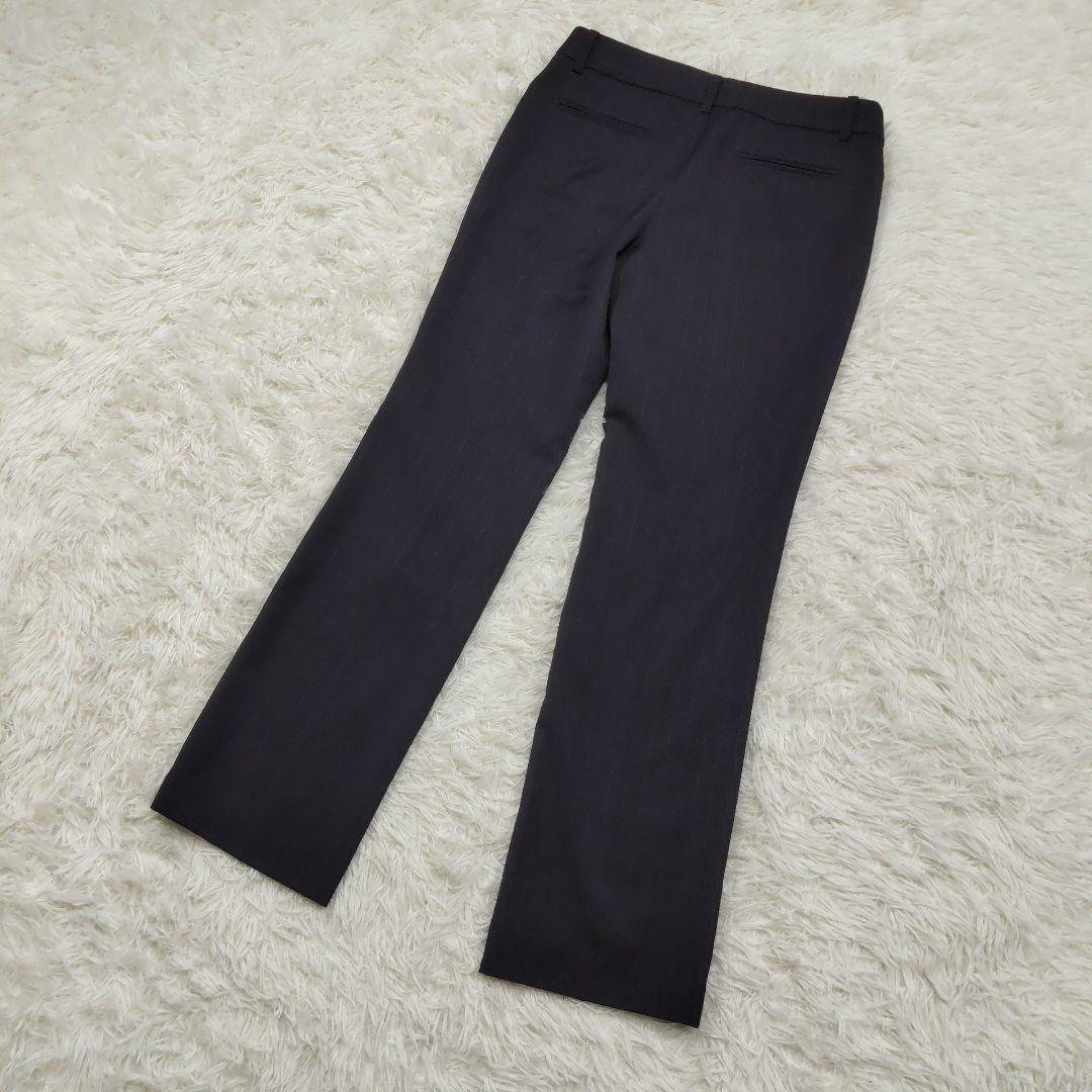 クミキョク 生地 YUNSA パンツスーツ ネイビー ストライプ サイズ2 M