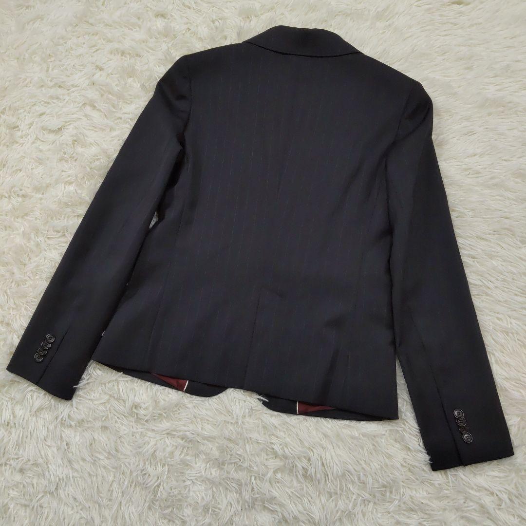 クミキョク 生地 YUNSA パンツスーツ ネイビー ストライプ サイズ2 M