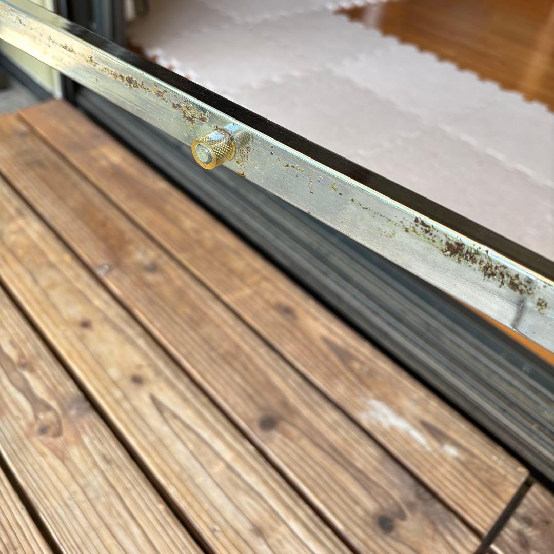 昭和レトロ　 アンティーク　アイアンフレーム ガラステーブル