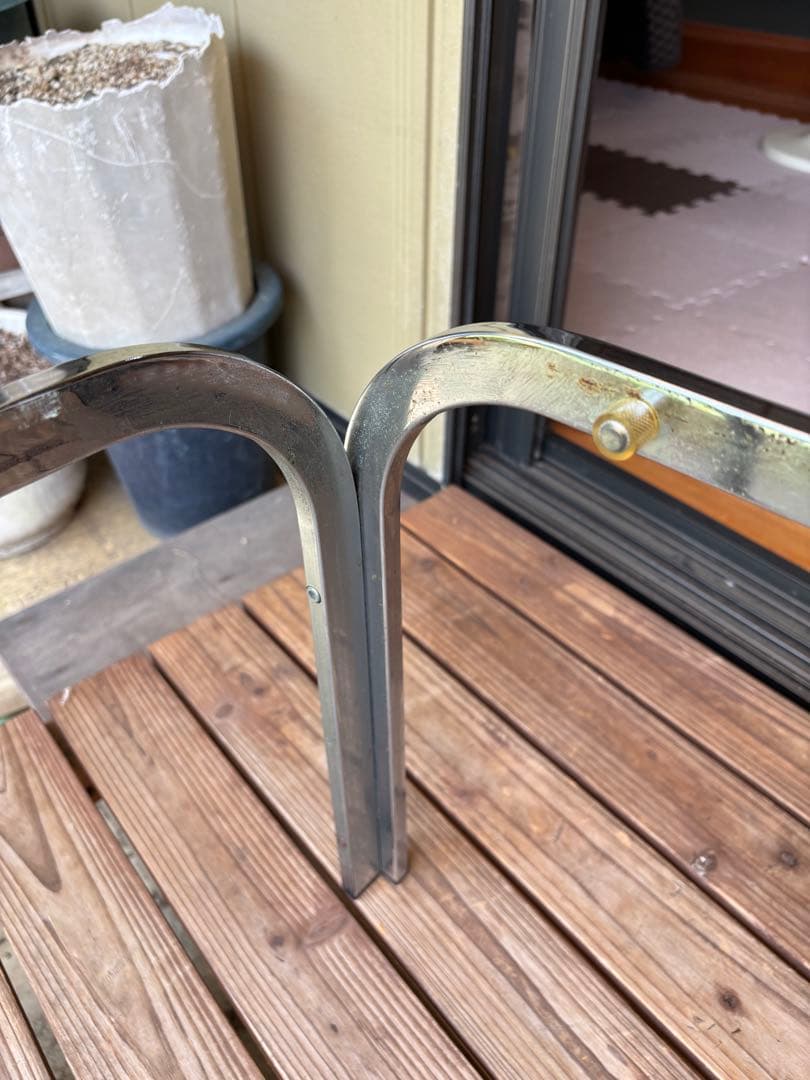 昭和レトロ　 アンティーク　アイアンフレーム ガラステーブル