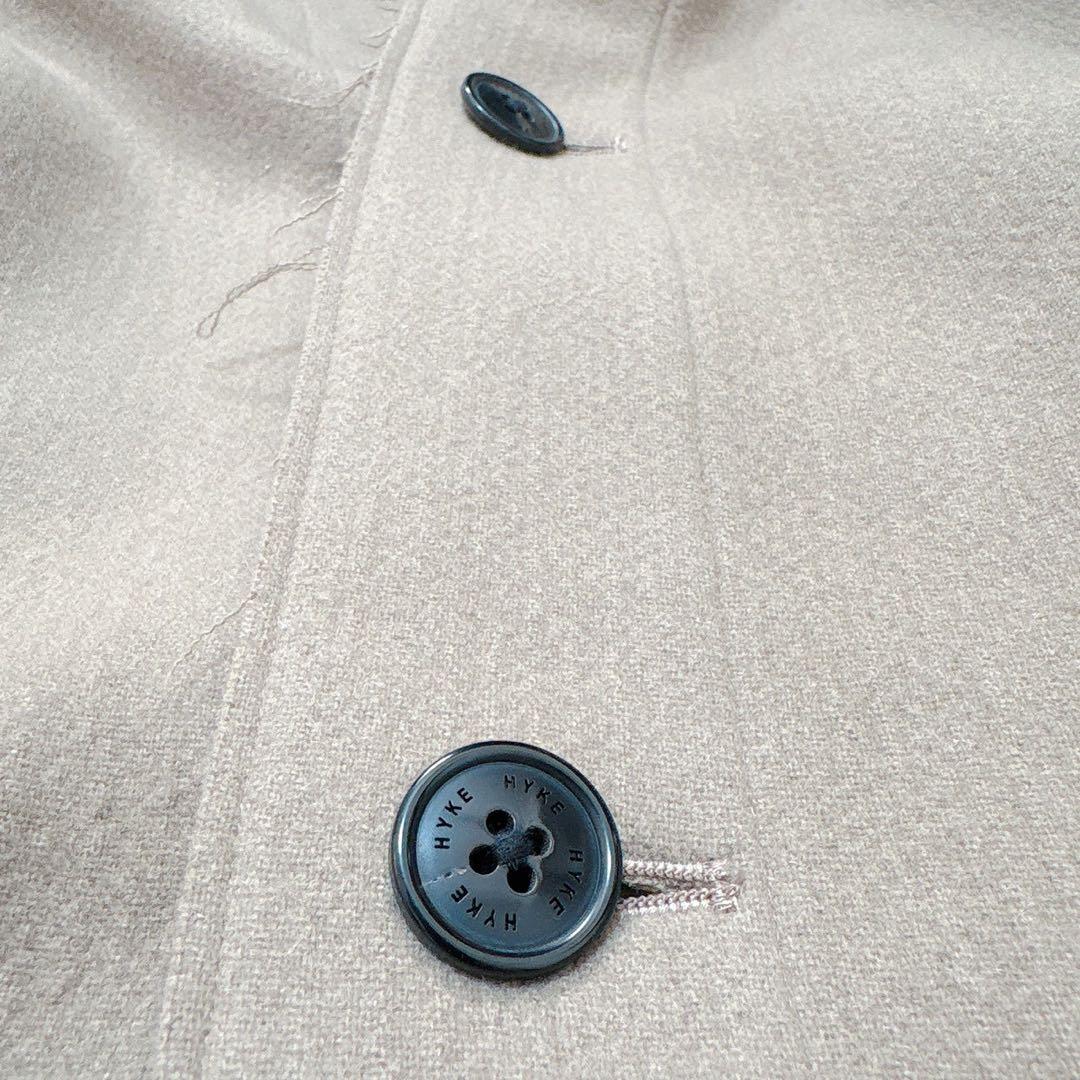 HYKE MELTON HOODED WORK COAT フーデッドコート