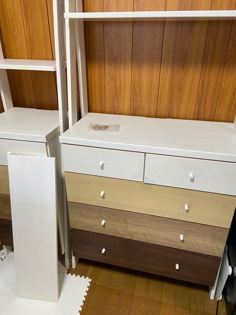 直接引き渡し限定　木製チェスト 4段 5つ引き出し付き　大阪