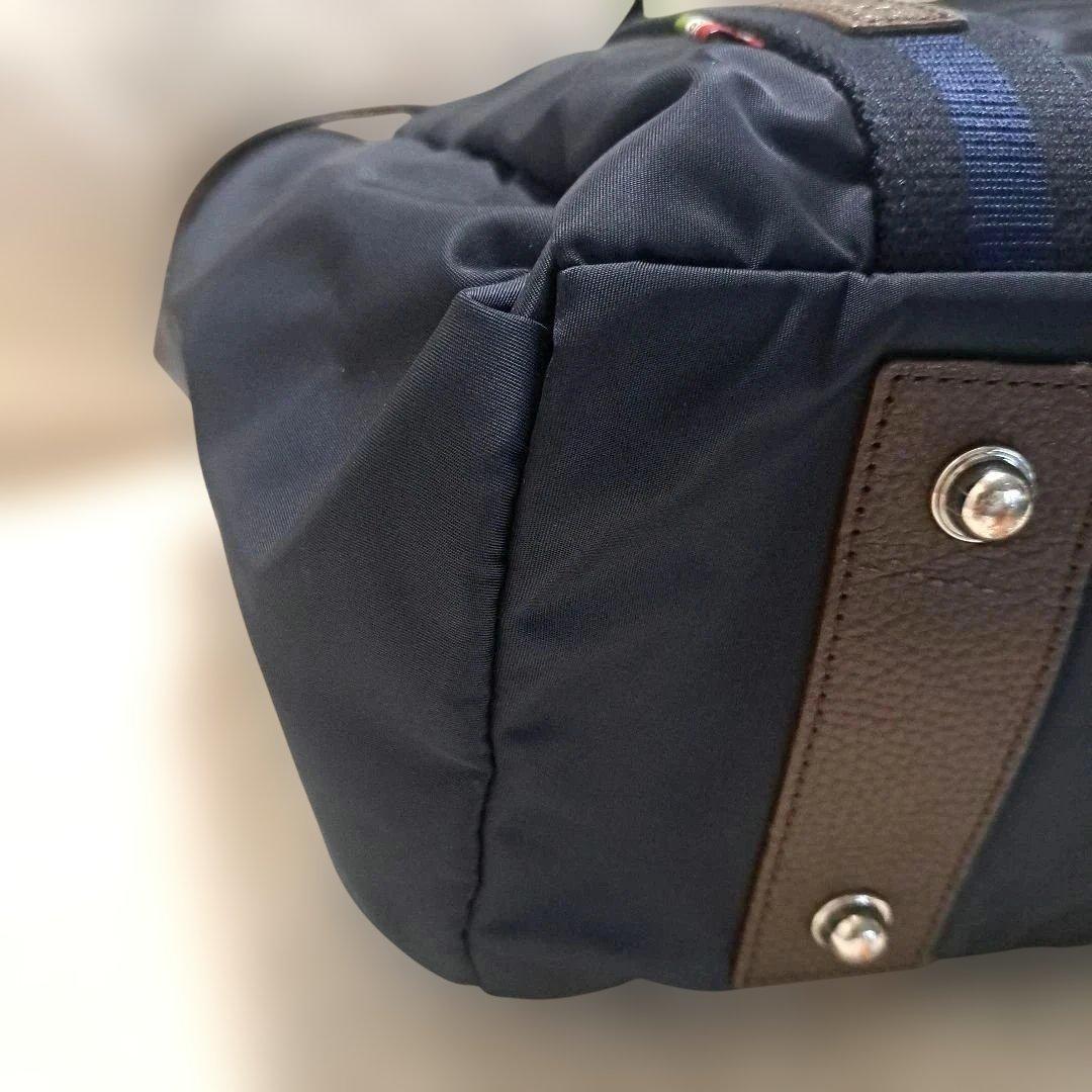 【美品】オロビアンコ トートバッグ ナイロン イタリア製 ARINNA リボン付