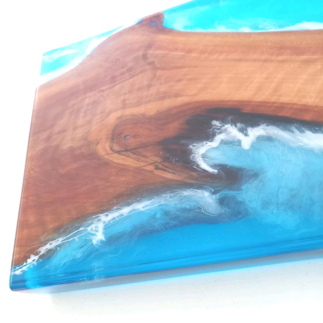 レジン　サイドテーブル　海岸　ツバキ