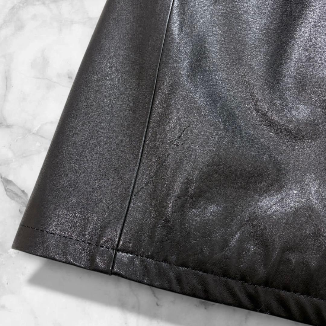 【最高級品】SERAPHIN レザートレンチコート 裏地リアルファー XL相当