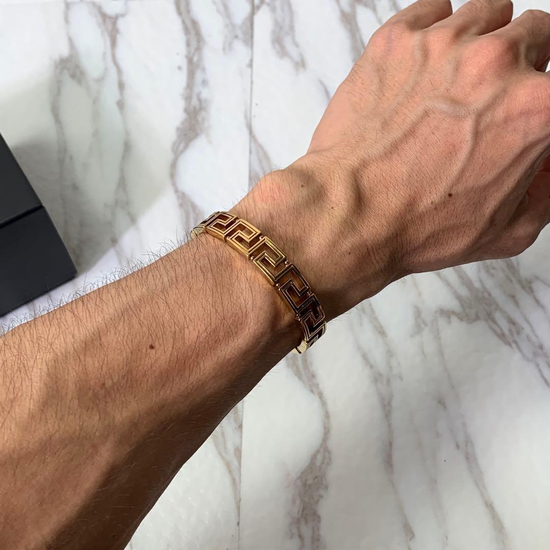 VERSACE バングル ブレスレット ゴールド イタリア製 刻印 付属品完備