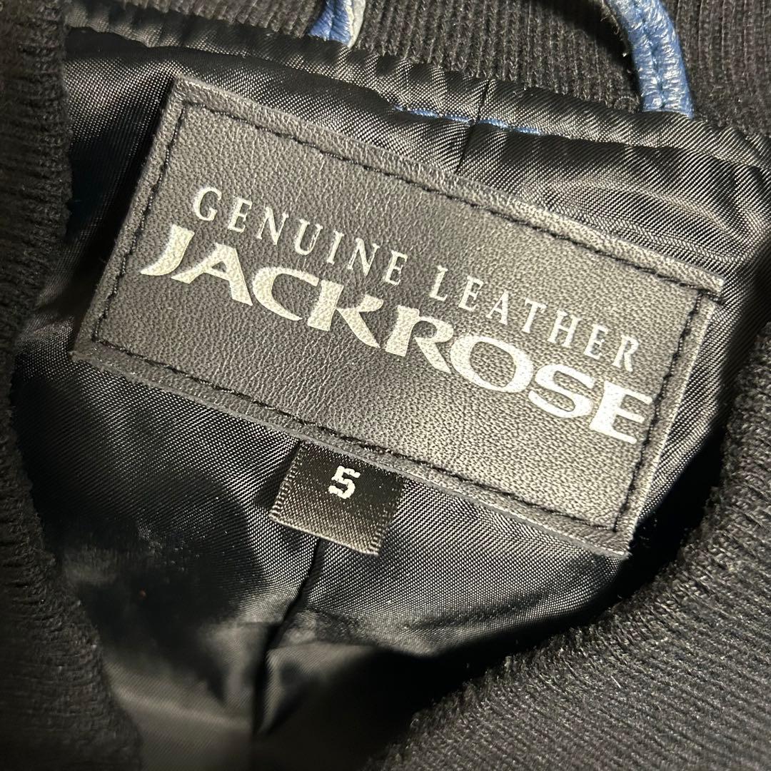 JACKROSE ジャックローズ　ラムレザー切り替えMA-1ジャケット　XL