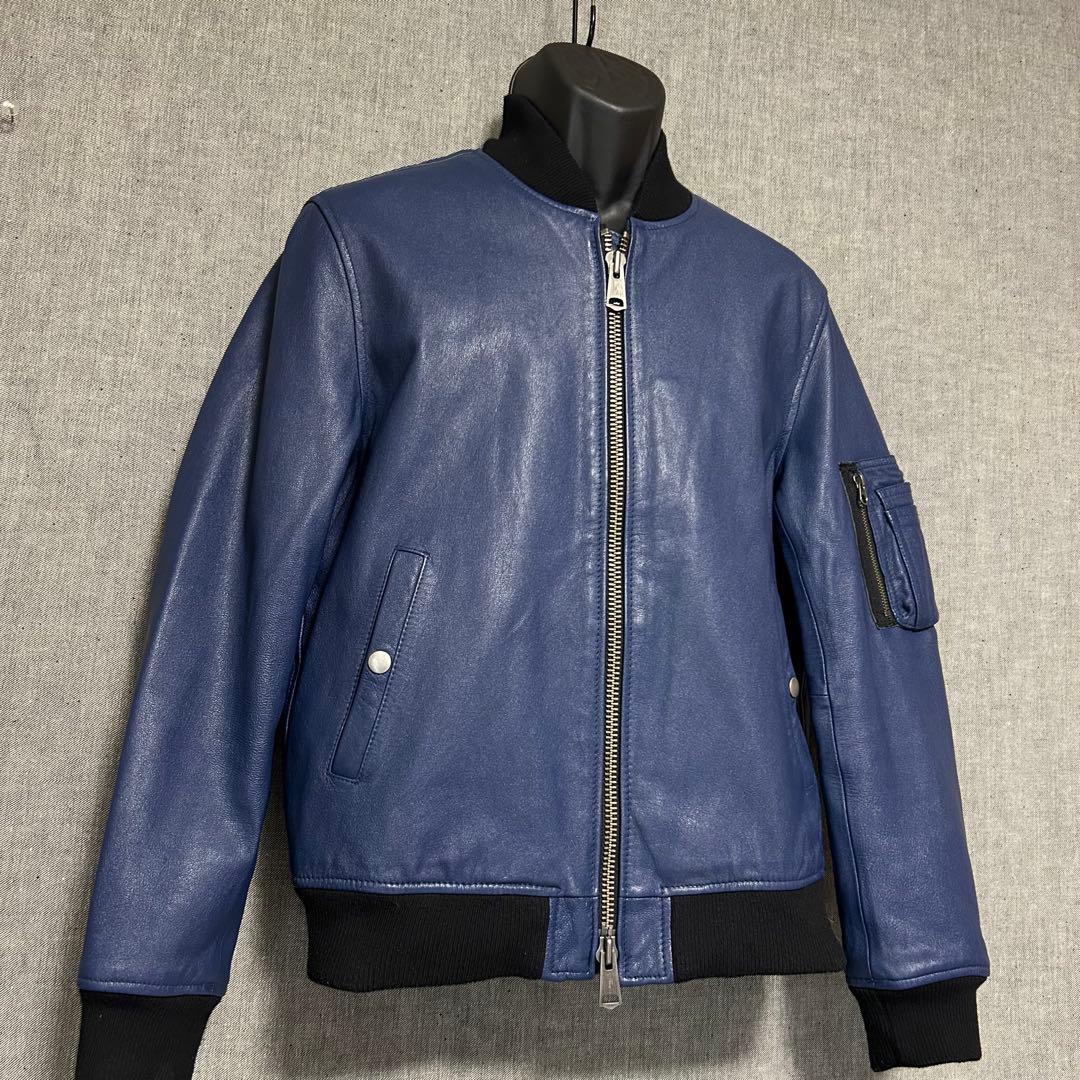 JACKROSE ジャックローズ　ラムレザー切り替えMA-1ジャケット　XL