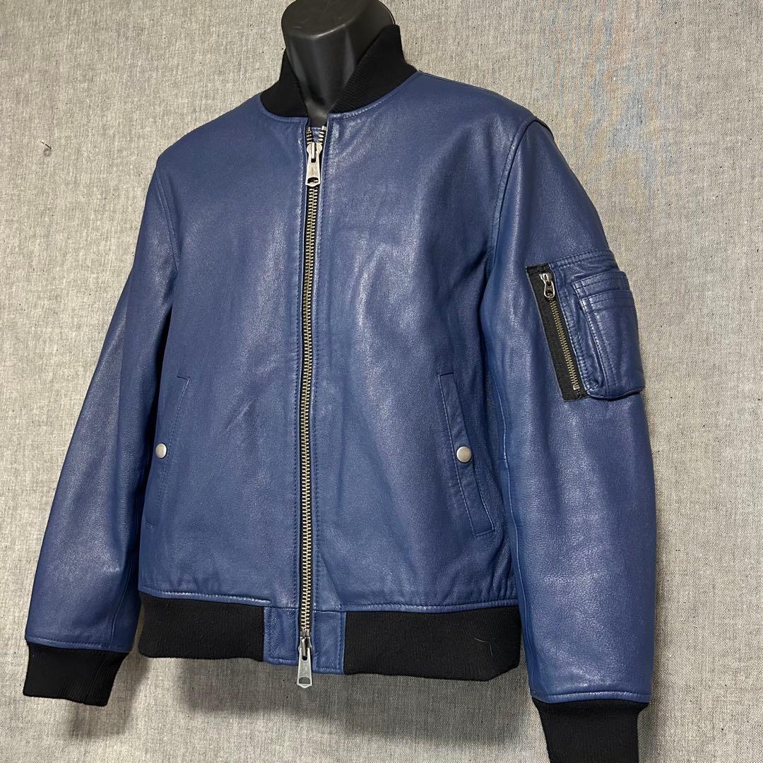 JACKROSE ジャックローズ　ラムレザー切り替えMA-1ジャケット　XL