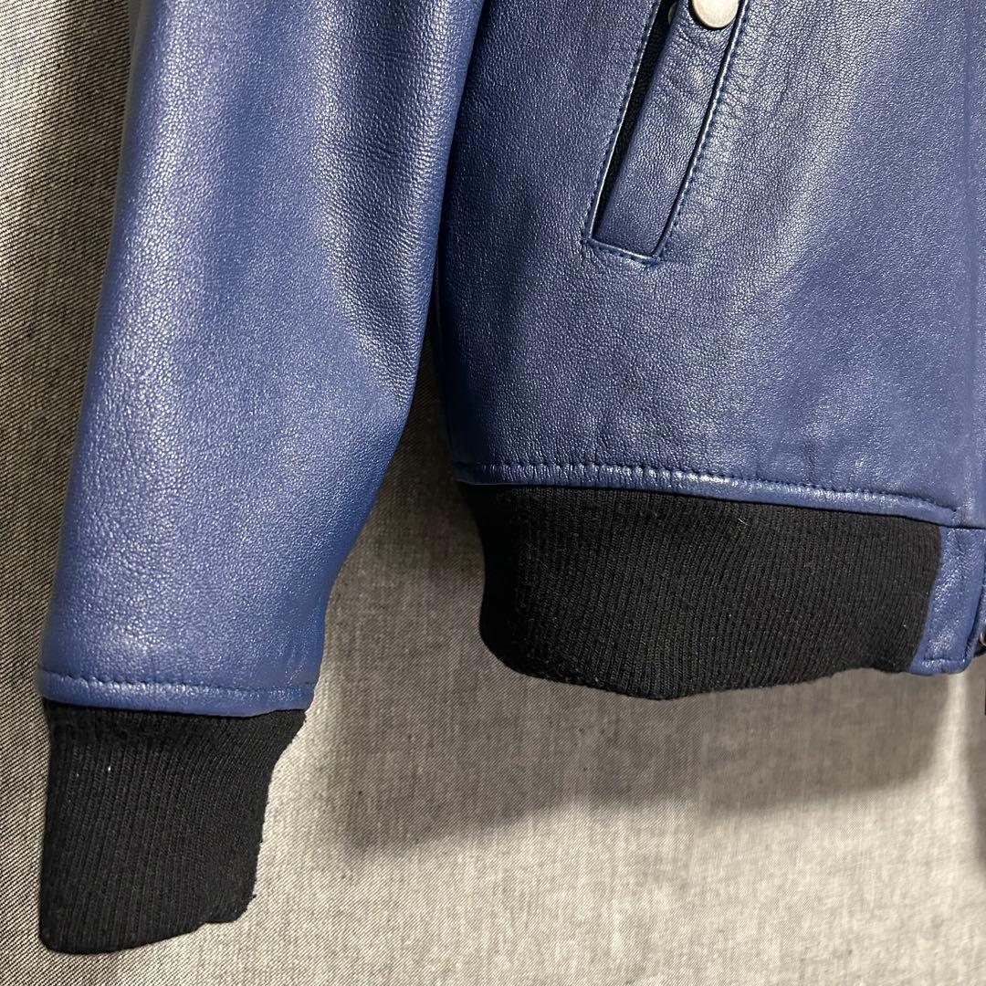 JACKROSE ジャックローズ　ラムレザー切り替えMA-1ジャケット　XL