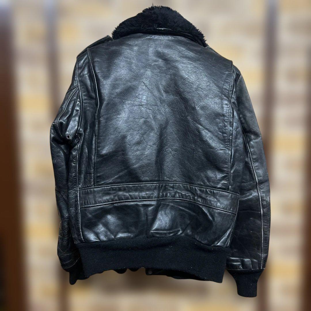 K*）様 Schott G-1 黒 レザー フライトジャケット