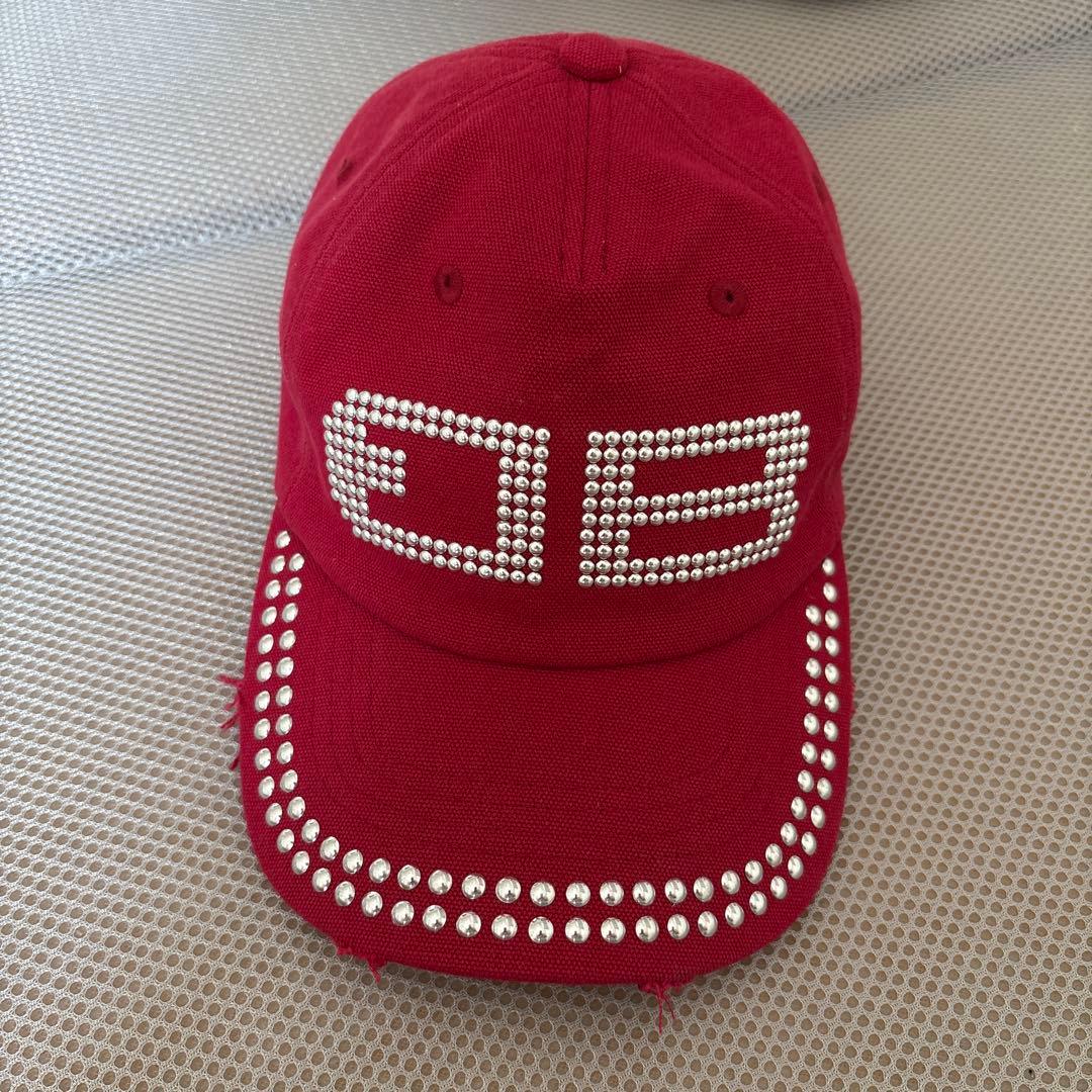 BEEDEN BD STUDS DAMAGE CAP キャップ RED 赤