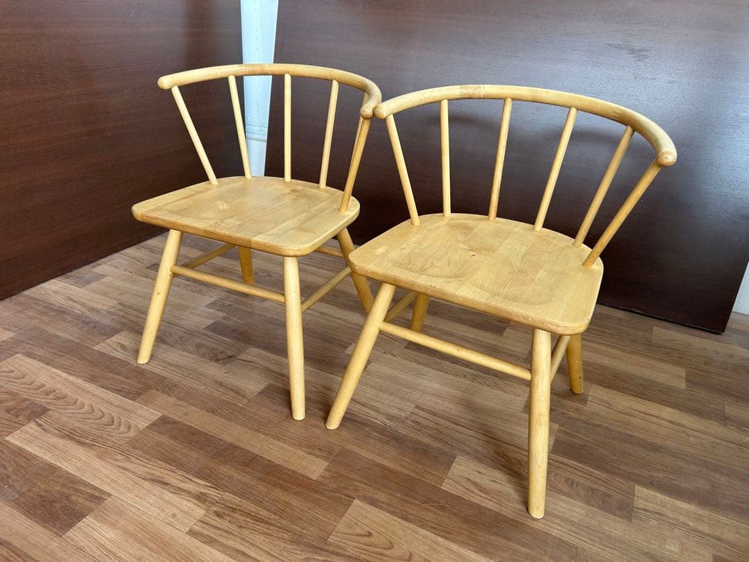 708 モモナチュラル　momo ナチュラル北欧風　ウッドチェア　2脚セット可