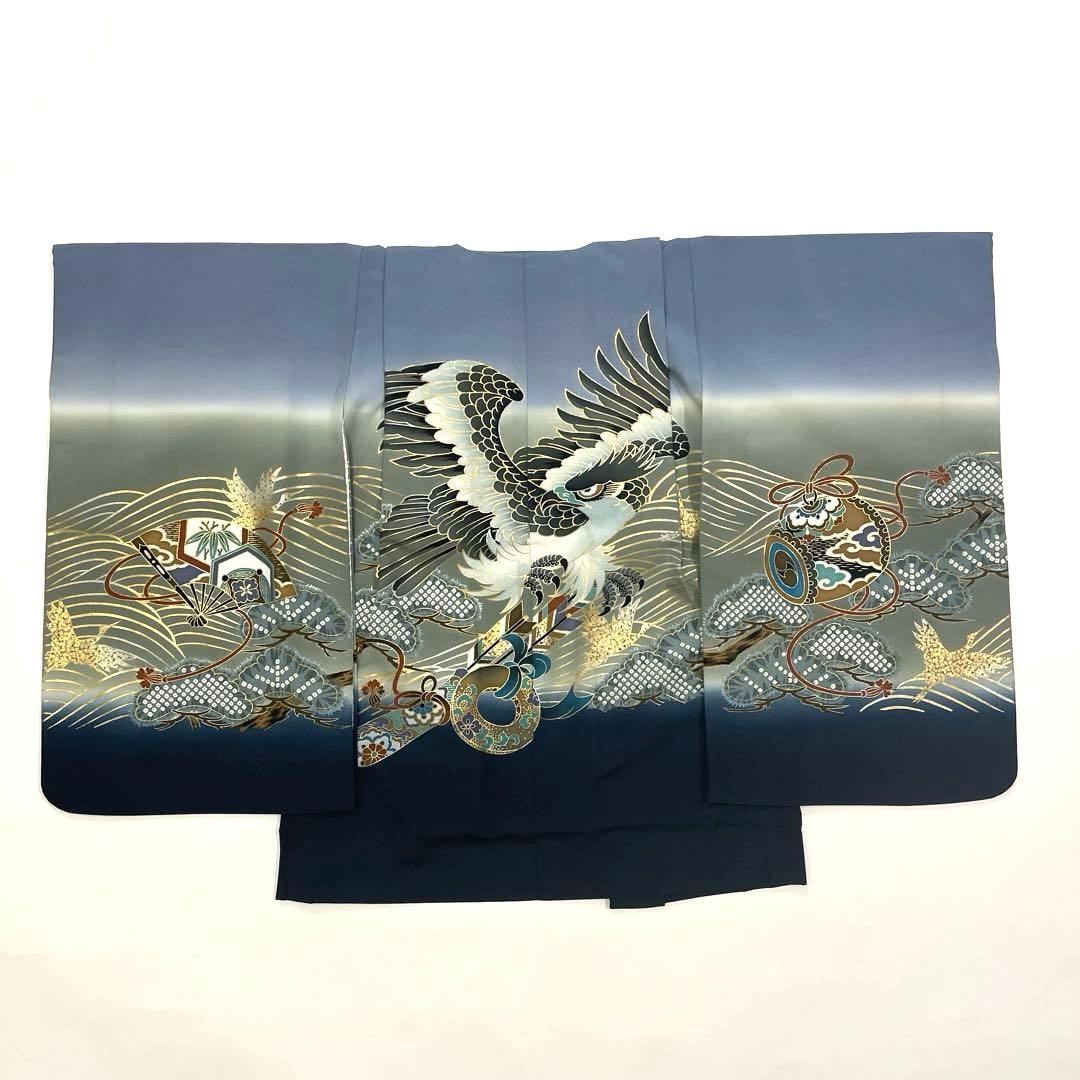 七五三 羽織セット 男の子 羽織 着物 長襦袢 半衿付き 5歳 No.116