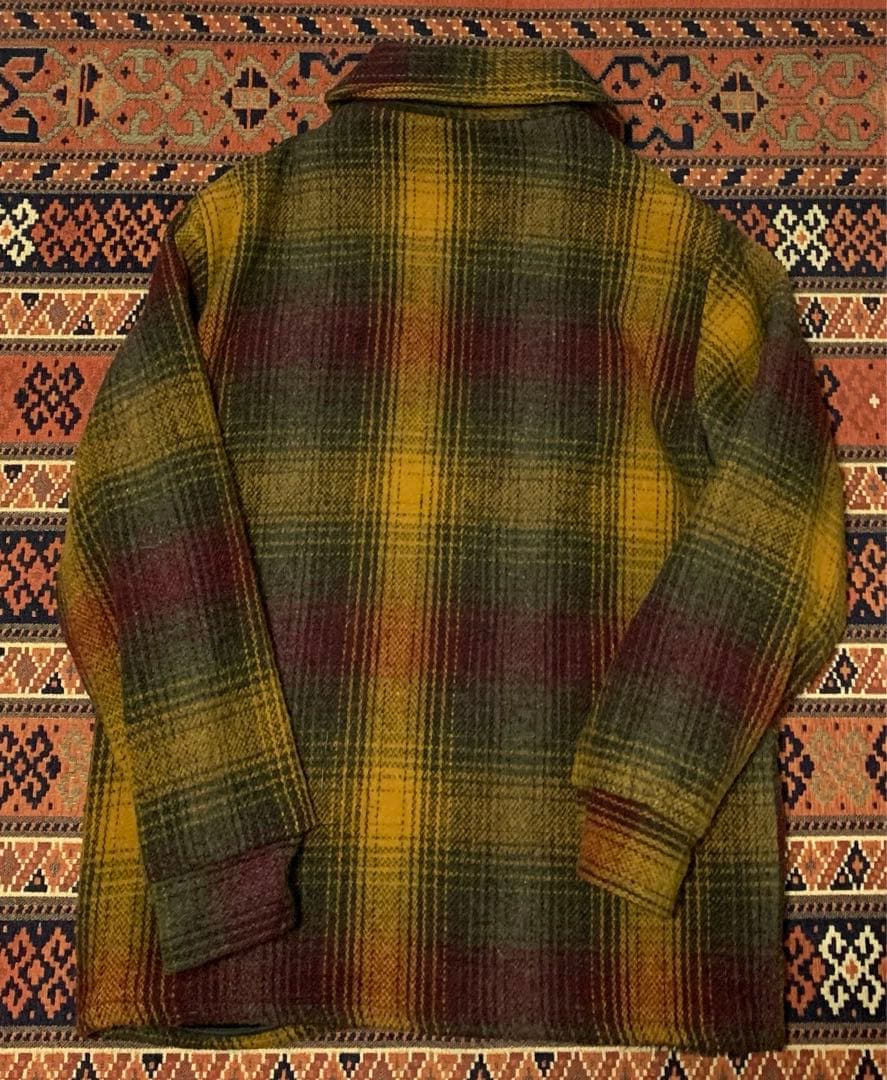 melton USA製 70sヴィンテージ オンブレチェック ウールジャケット