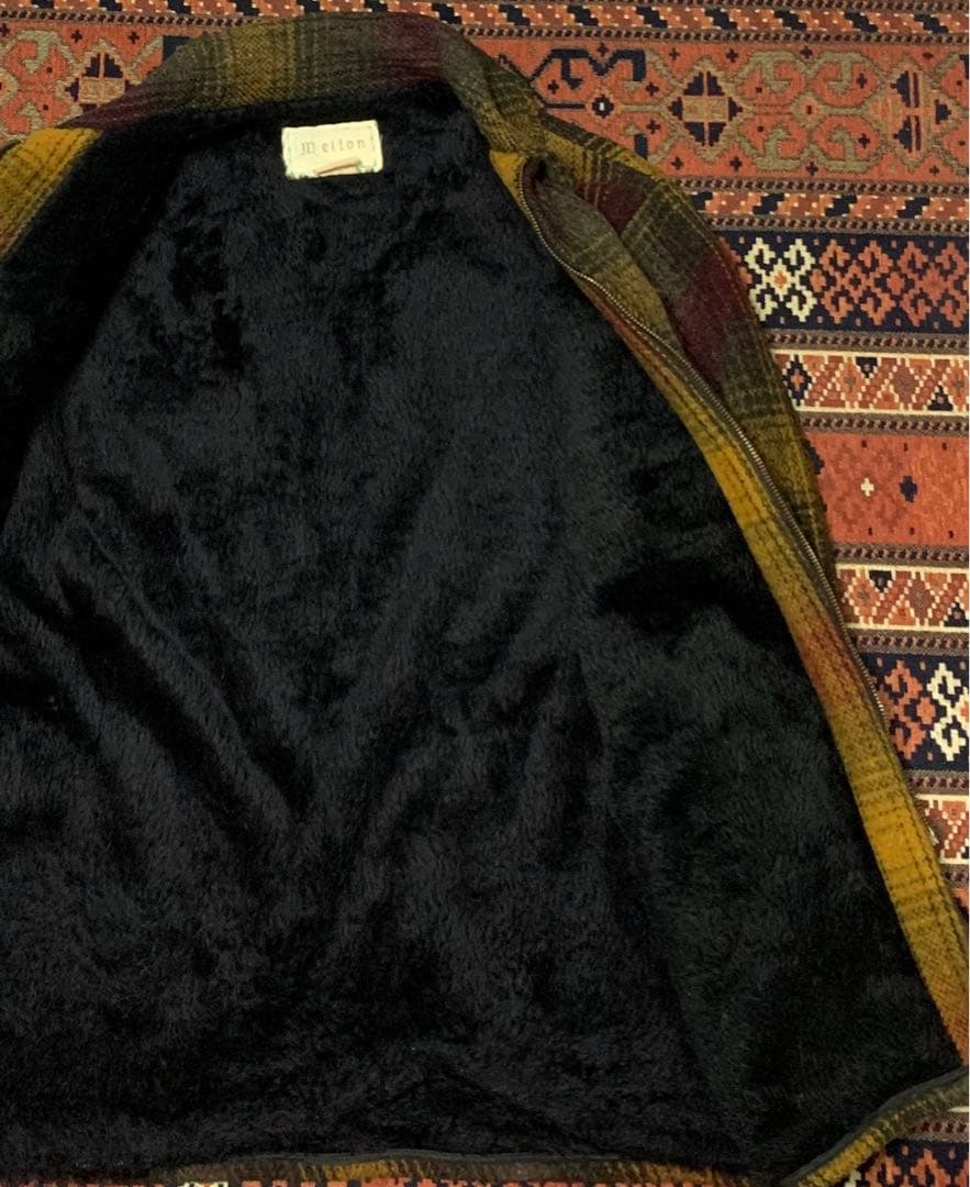 melton USA製 70sヴィンテージ オンブレチェック ウールジャケット