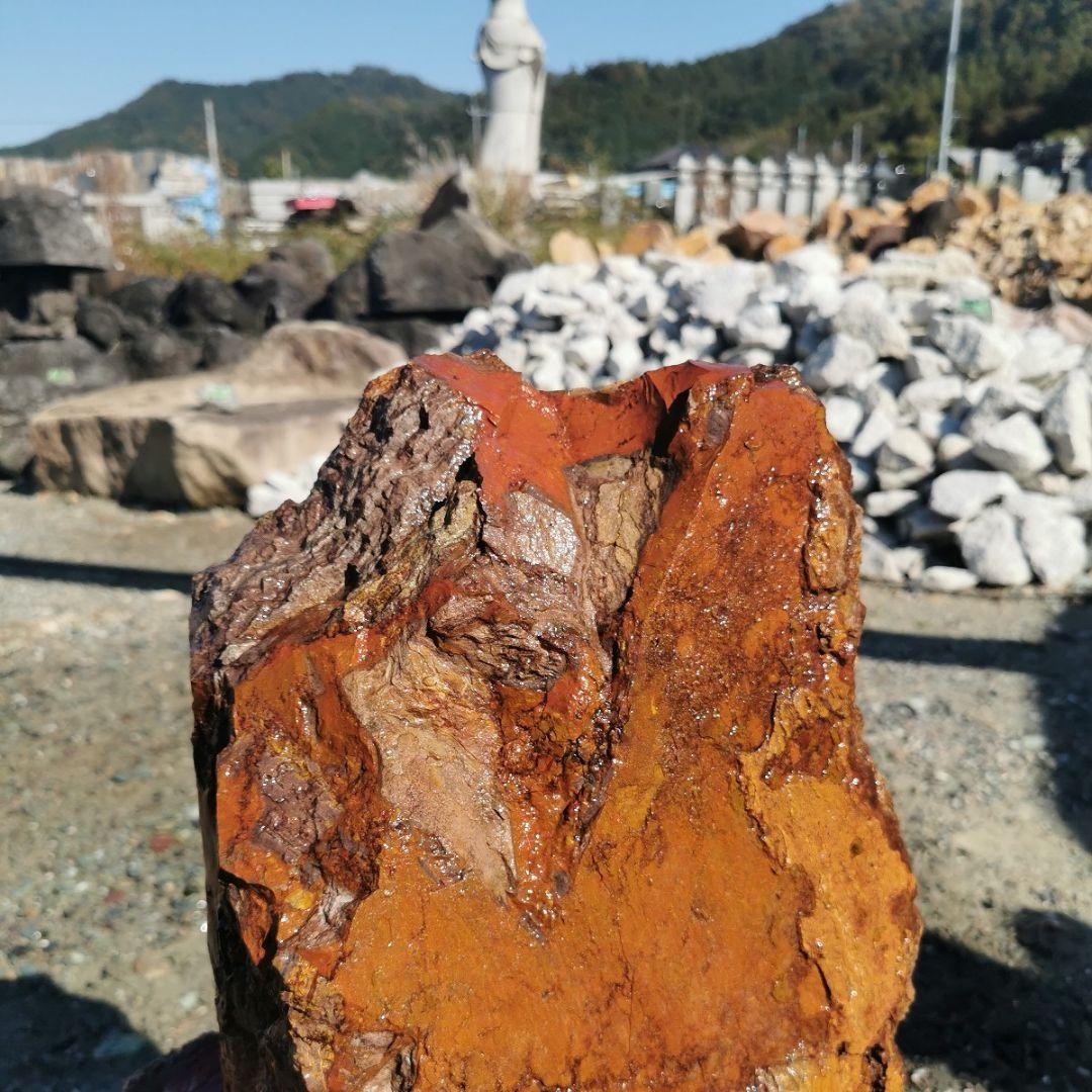 福島産　ジャスパー　53キロ　碧玉　庭石　鑑賞石　石　庭　ガーデニング
