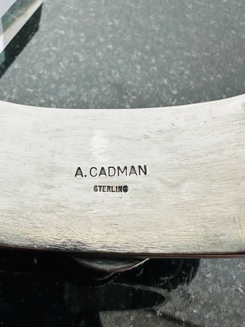 NAVAJO ナバホ Andy  パイロットターコイズ5石 シルバーバングル