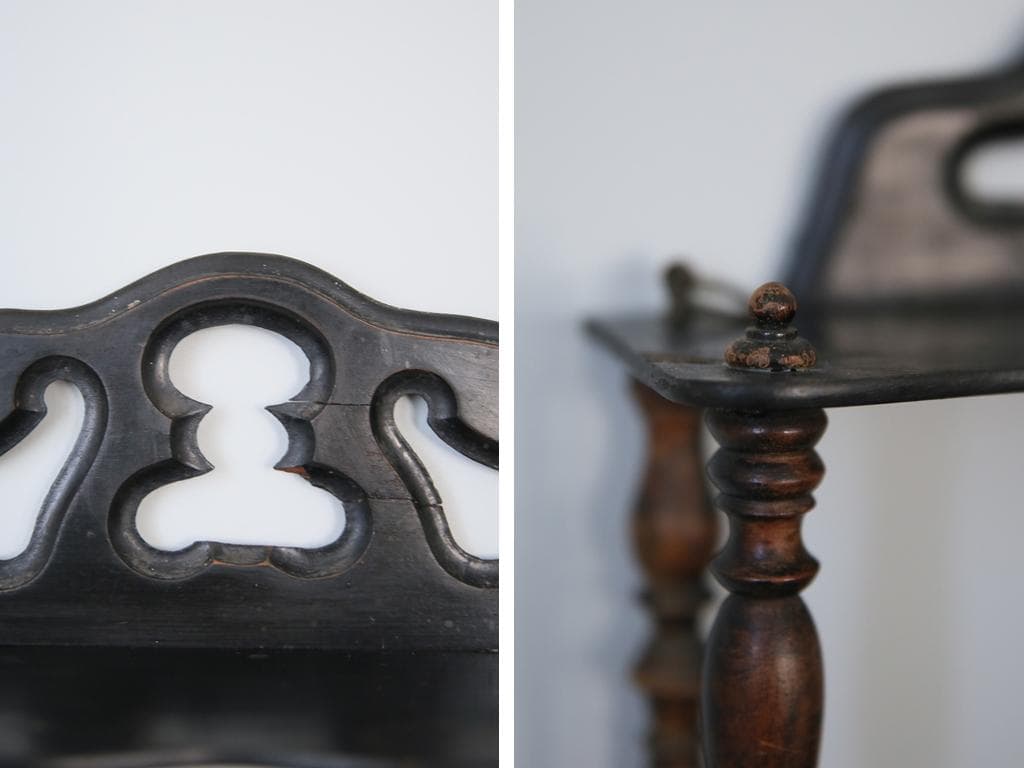 フランスアンティーク木製ウォールシェルフ/壁掛けラック/飾り棚(90-230)