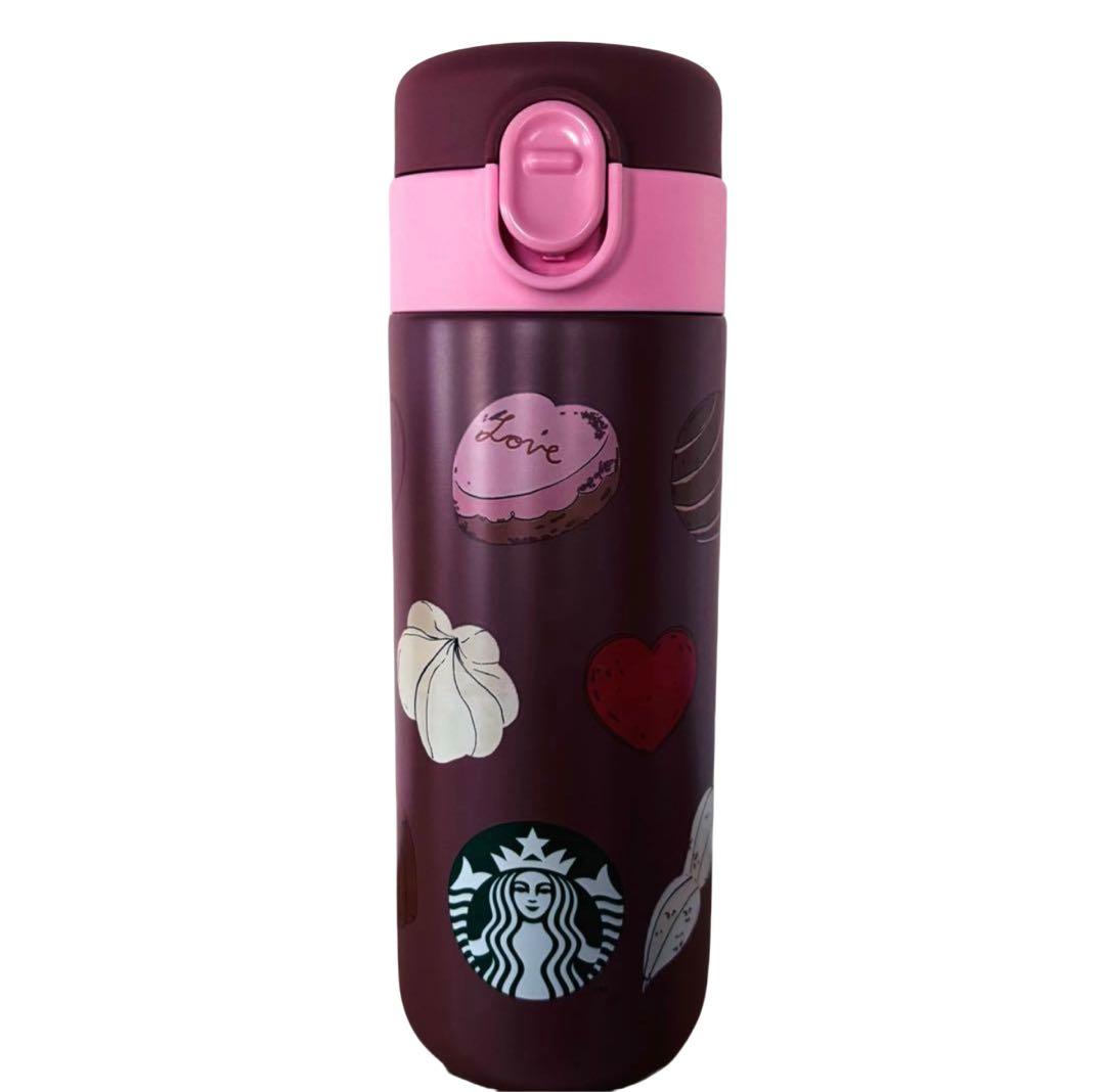 スターバックス　バレンタイン2024年　ステンレスボトルチョコレート381ml