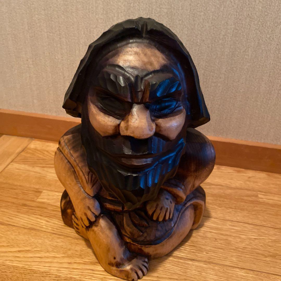 アイヌ　木彫り　　酋長　　置物　　最終値下げ