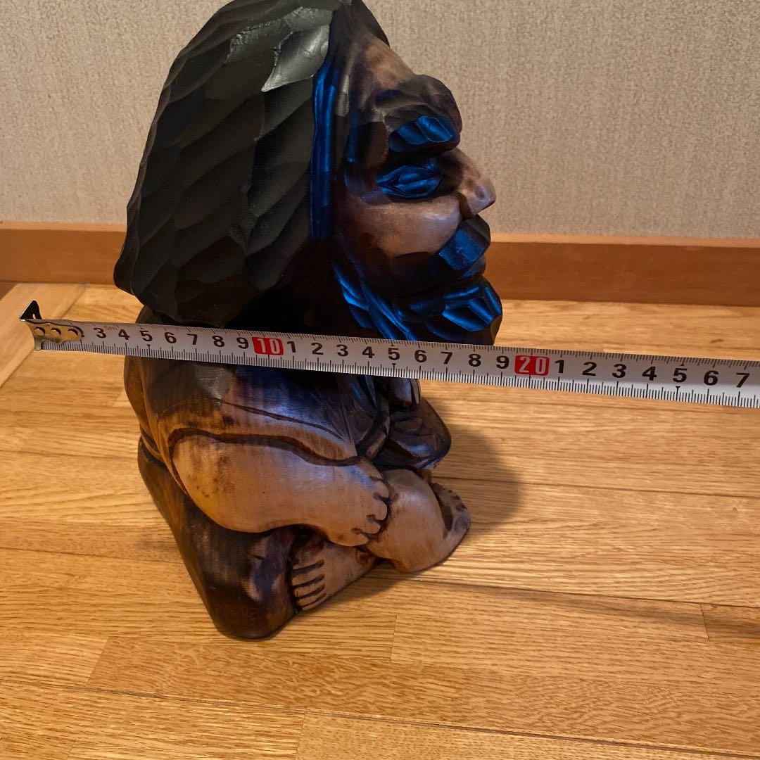 アイヌ　木彫り　　酋長　　置物　　最終値下げ