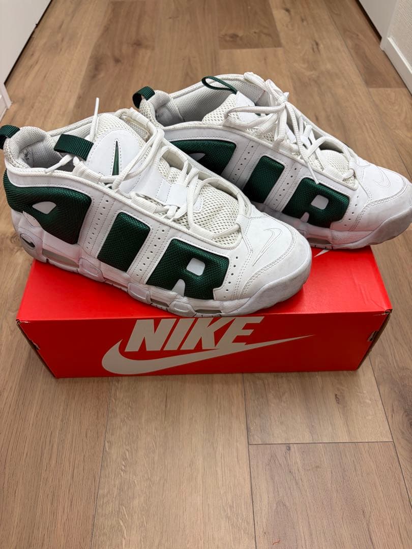 NIKE AIR MORE UPTEMPO ホワイト×グリーン 箱付き 美品