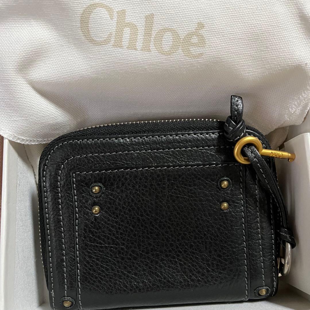 Chloé ブラックレザー 二つ折り財布
