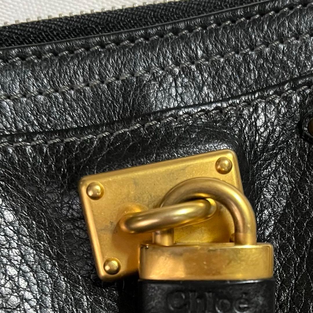 Chloé ブラックレザー 二つ折り財布