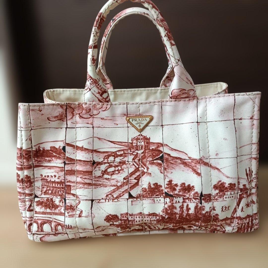 美品　ギャランティ有　PRADA　プラダ カナパ ラージトート