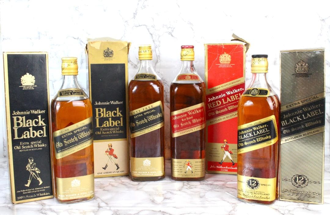 ♡ Johnnie Walker Black/RED RAVEL 4本セット