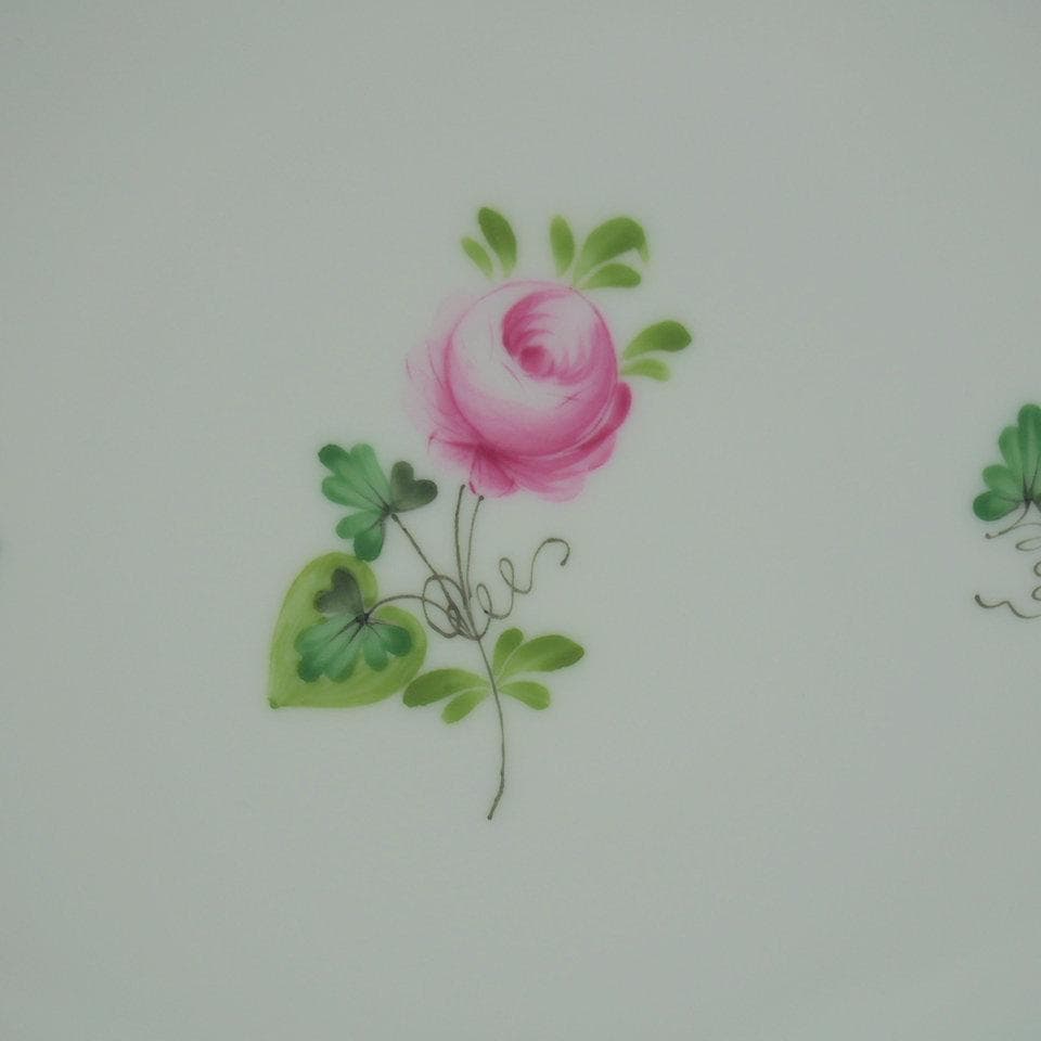 ヘレンド ウィーンの薔薇 521/VRH 23cm ランチプレート ペア #1
