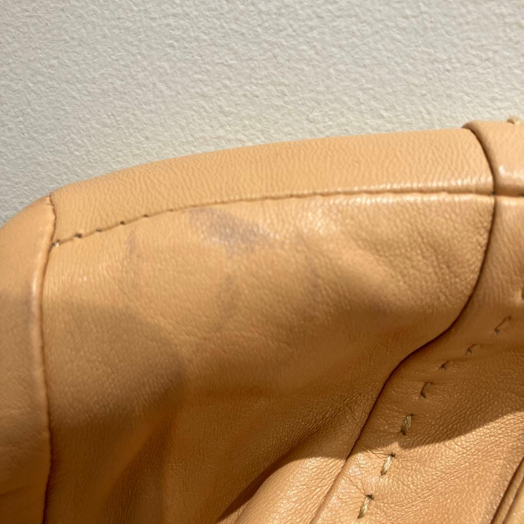 【M3】BALMAIN ベージュ レザージャケット