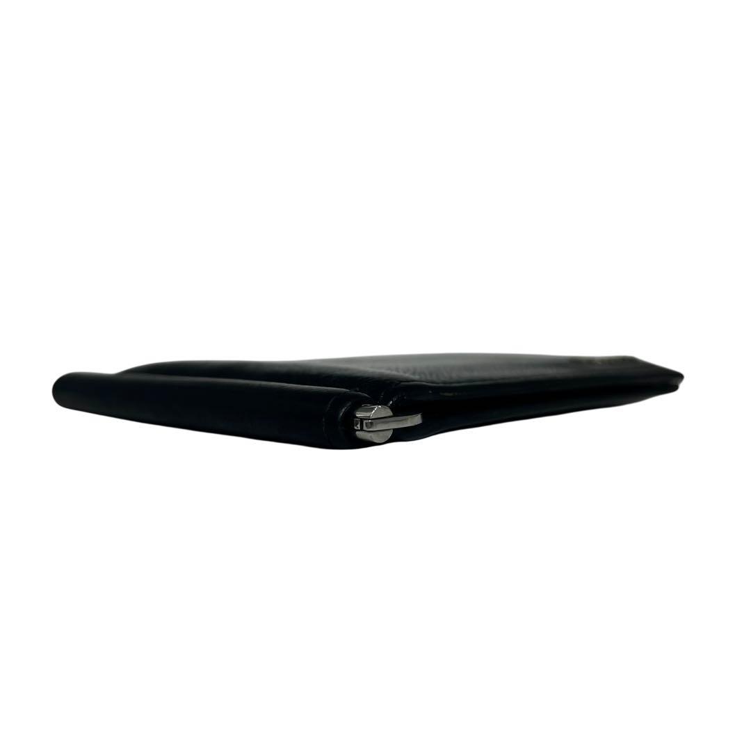 希少✨プラダ マネークリップ 札入れ カードケース サフィアーノレザー ブラック