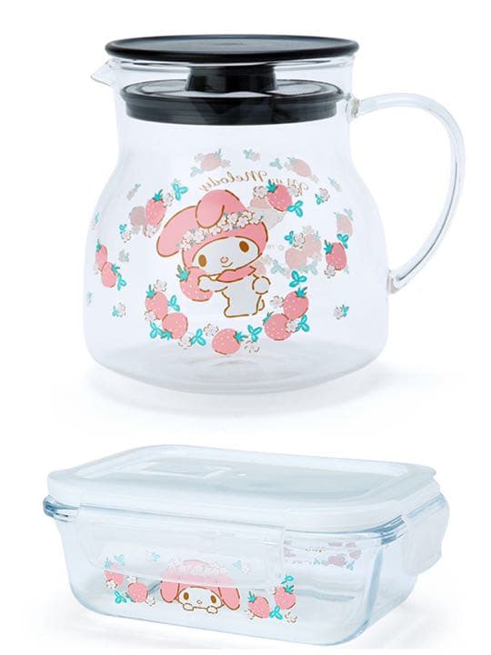 サンリオ マイメロディ 食器セット ティーポット 耐熱保存容器 いちご柄