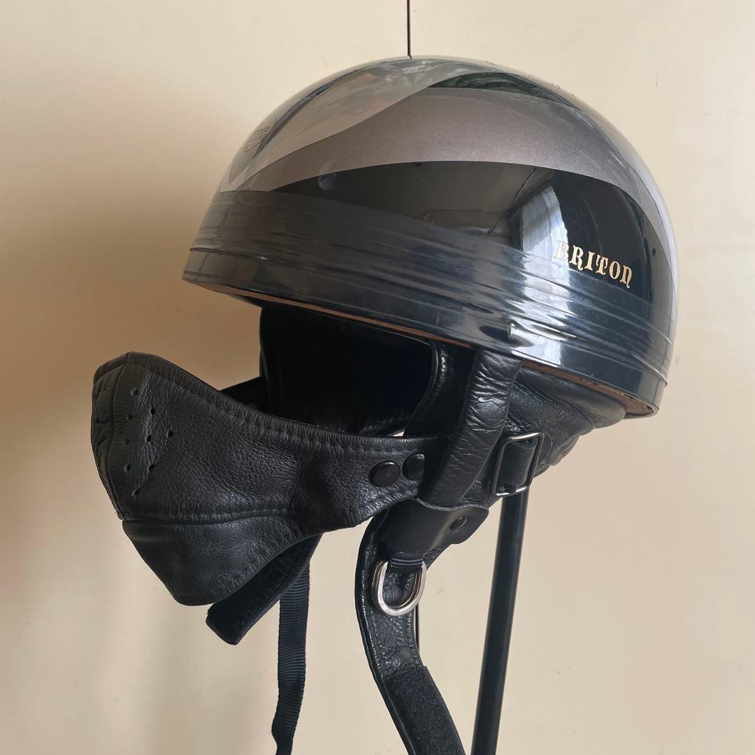 SETAハーフヘルメットレザーマスク　クノー工業　旧車　ヴィンテージ　昭和