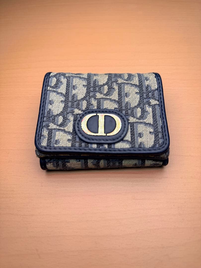 Christian Dior 三つ折り財布 オブリーク ベージュ ウォレット