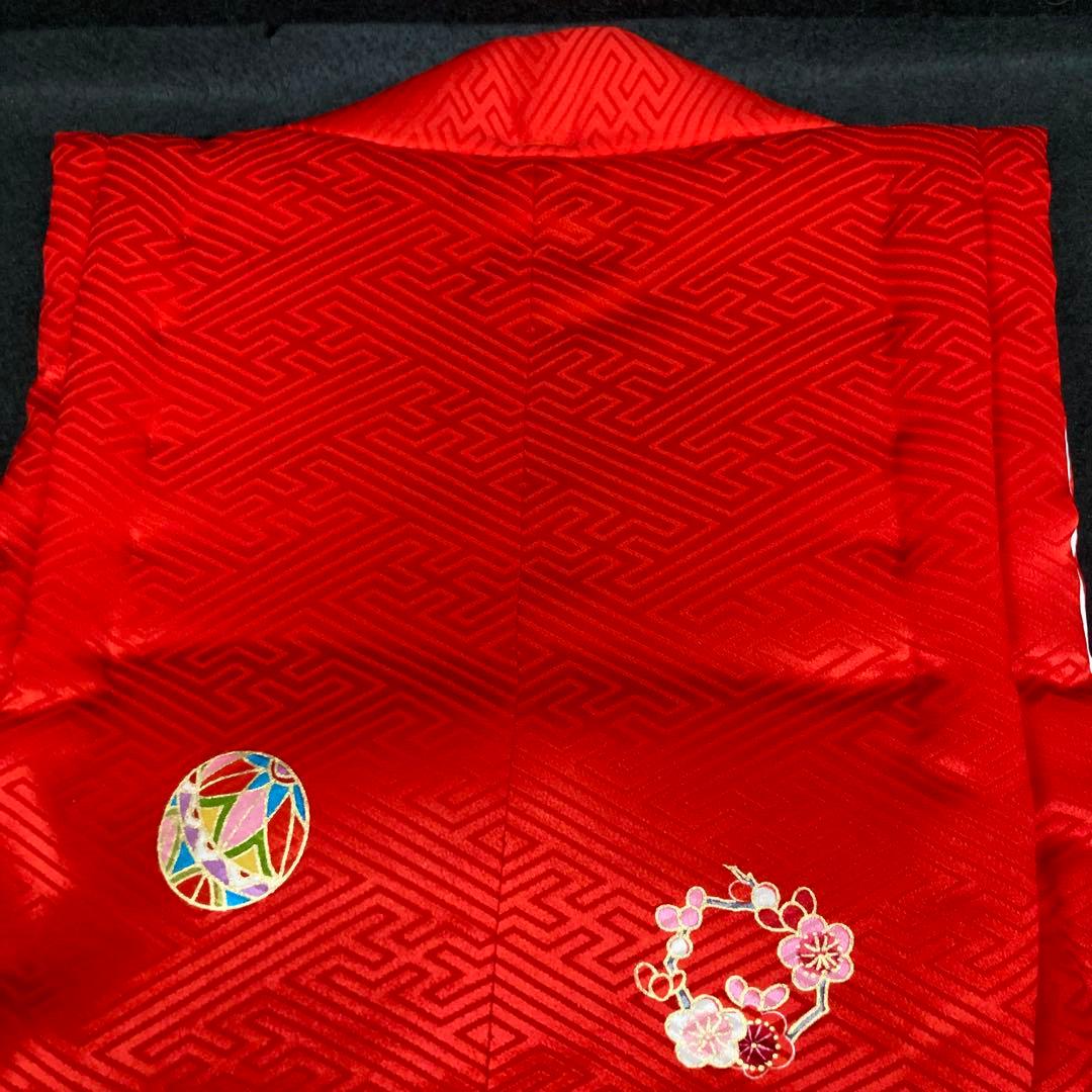 七五三 正絹　被布コート　赤　3歳⭐︎