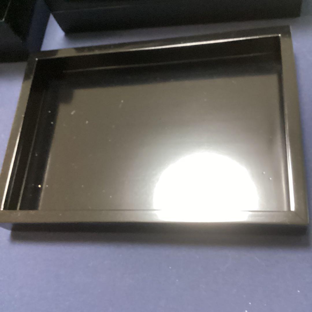 木製黒塗長角八寸と京焼福字香合　珍味入れ　　7セット　　新品未使用