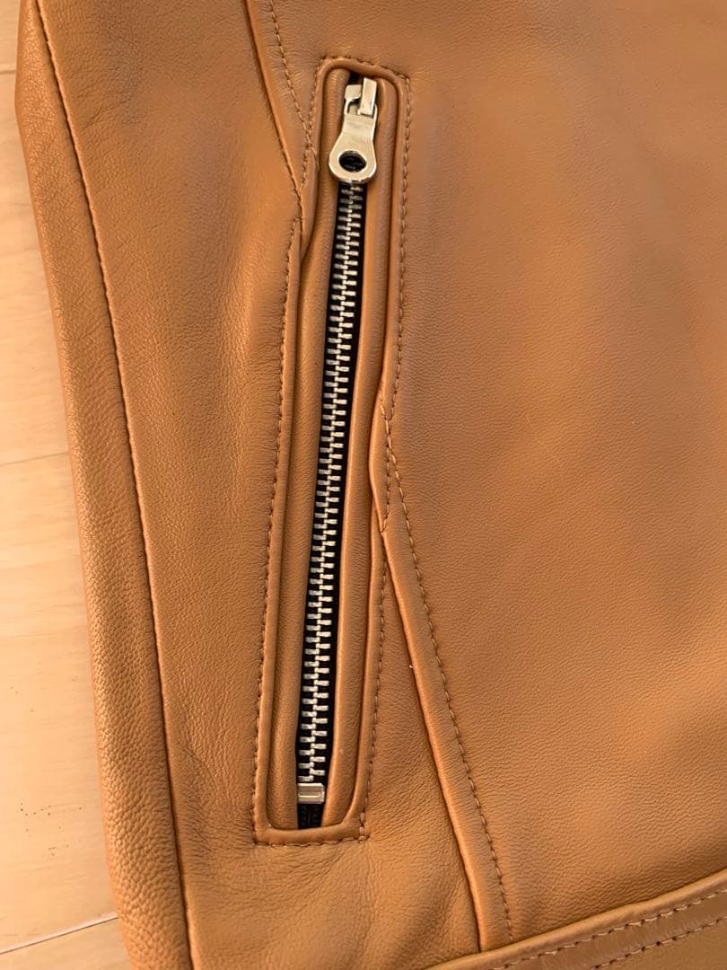 メンズビギ　【キャメル】シングルライダース 羊革 M　Rattle Trap