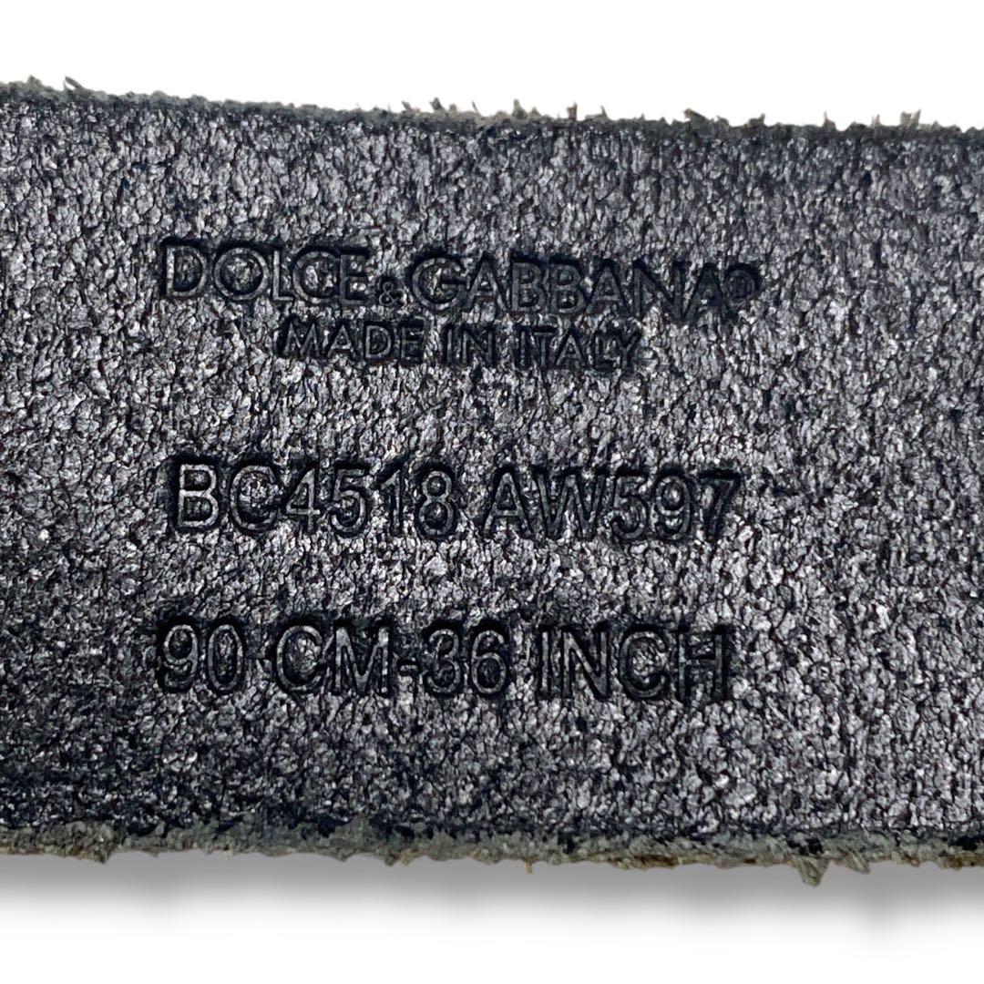 ドルチェアンドガッバーナ イタリア製 ロゴバックル レザー ベルト ブラック