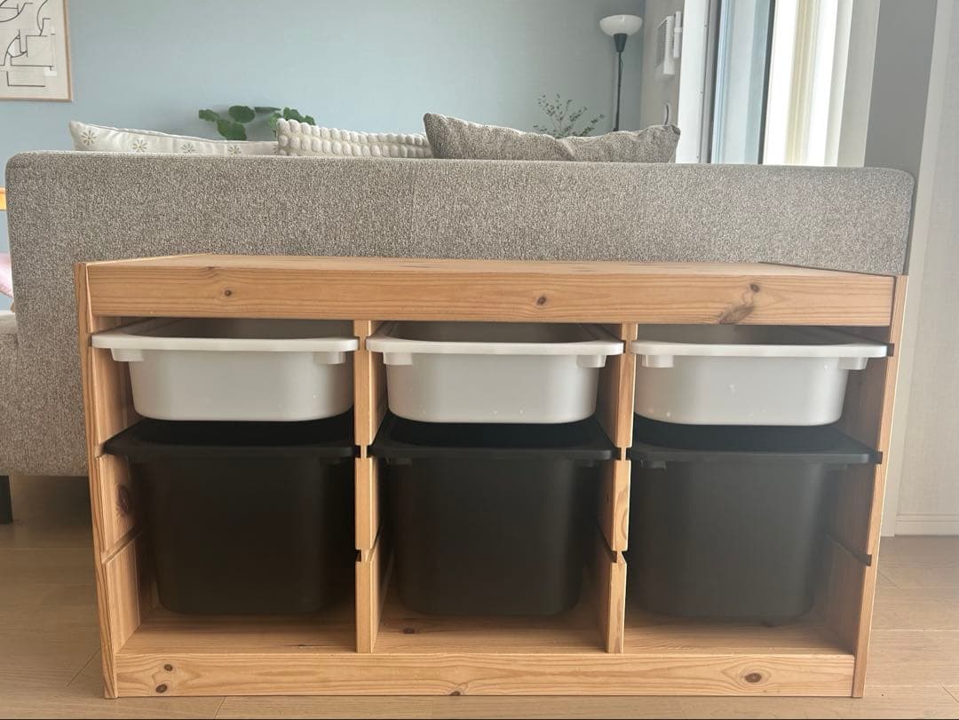 【IKEA】トロファスト　棚板、ボックス付