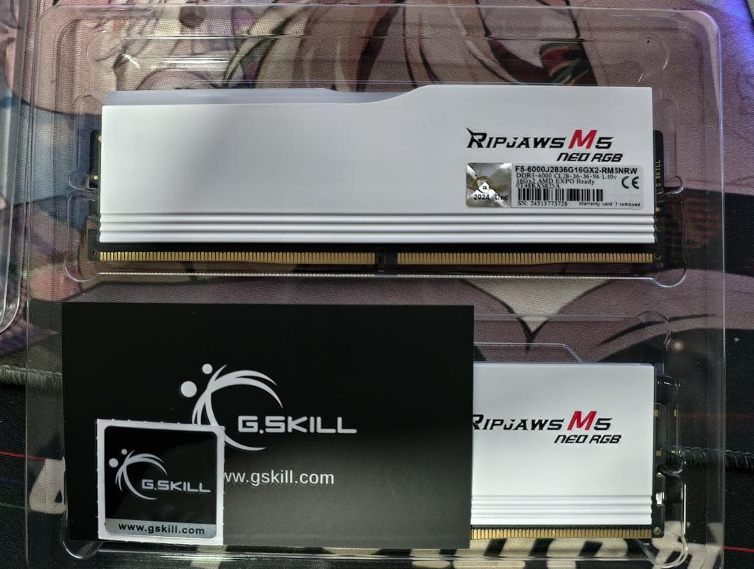 G.SKILL ddr5メモリー 32GB 6000cl28 高性能