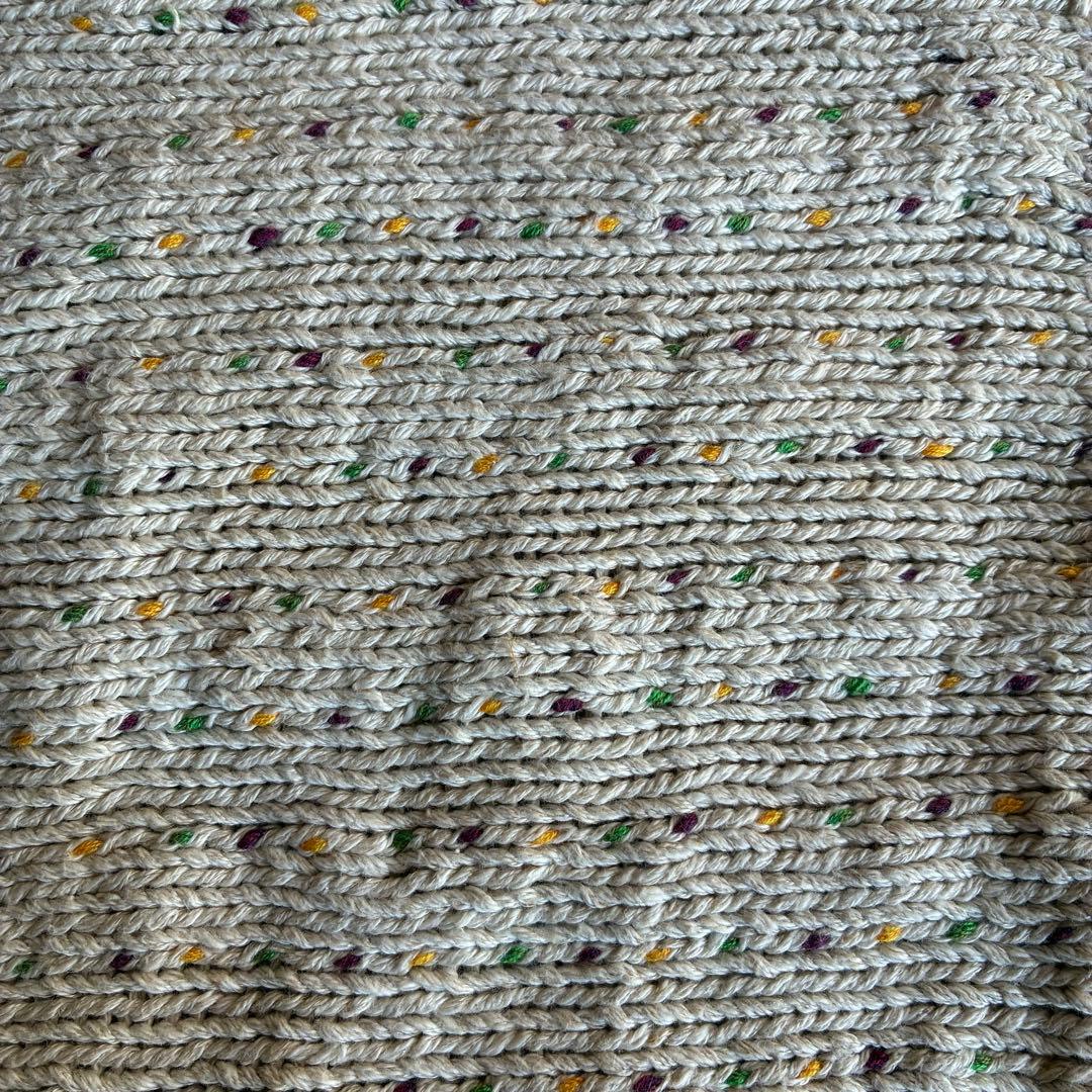 【希少】KAPITAL 綿麻ハンドニットエプロン　キナリ