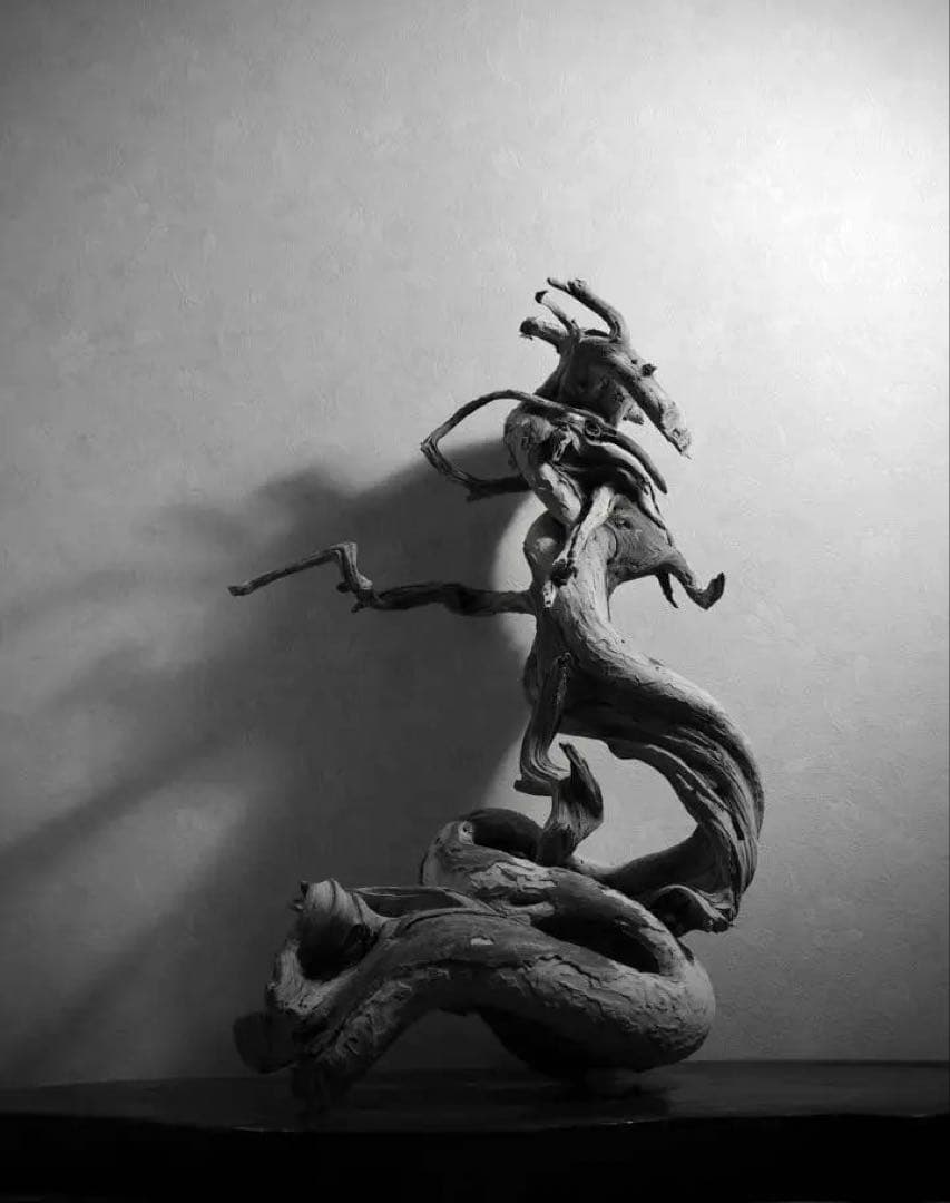 糸魚川真柏 山採り 枯木素材 「龍」 樹齢200年 置物 盆栽飾り 約70cm