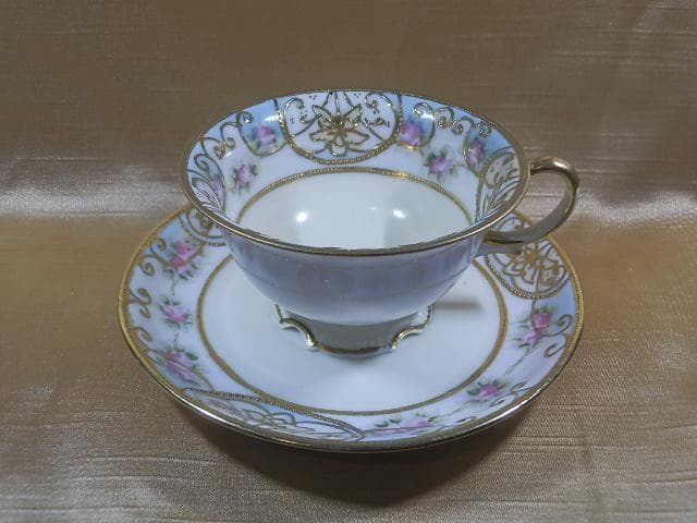 ノリタケ　マルキ　クリームホワイト　金盛　パステル