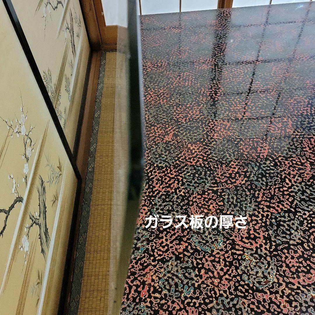 津軽塗 座卓 ガラス板付き