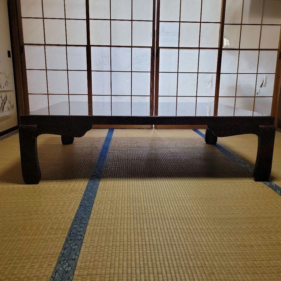津軽塗 座卓 ガラス板付き