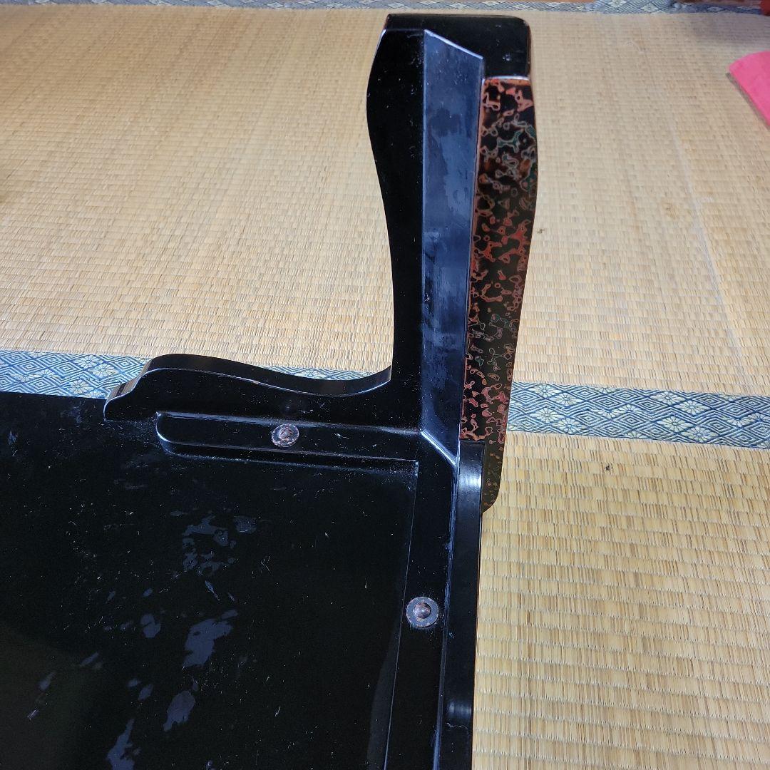 津軽塗 座卓 ガラス板付き
