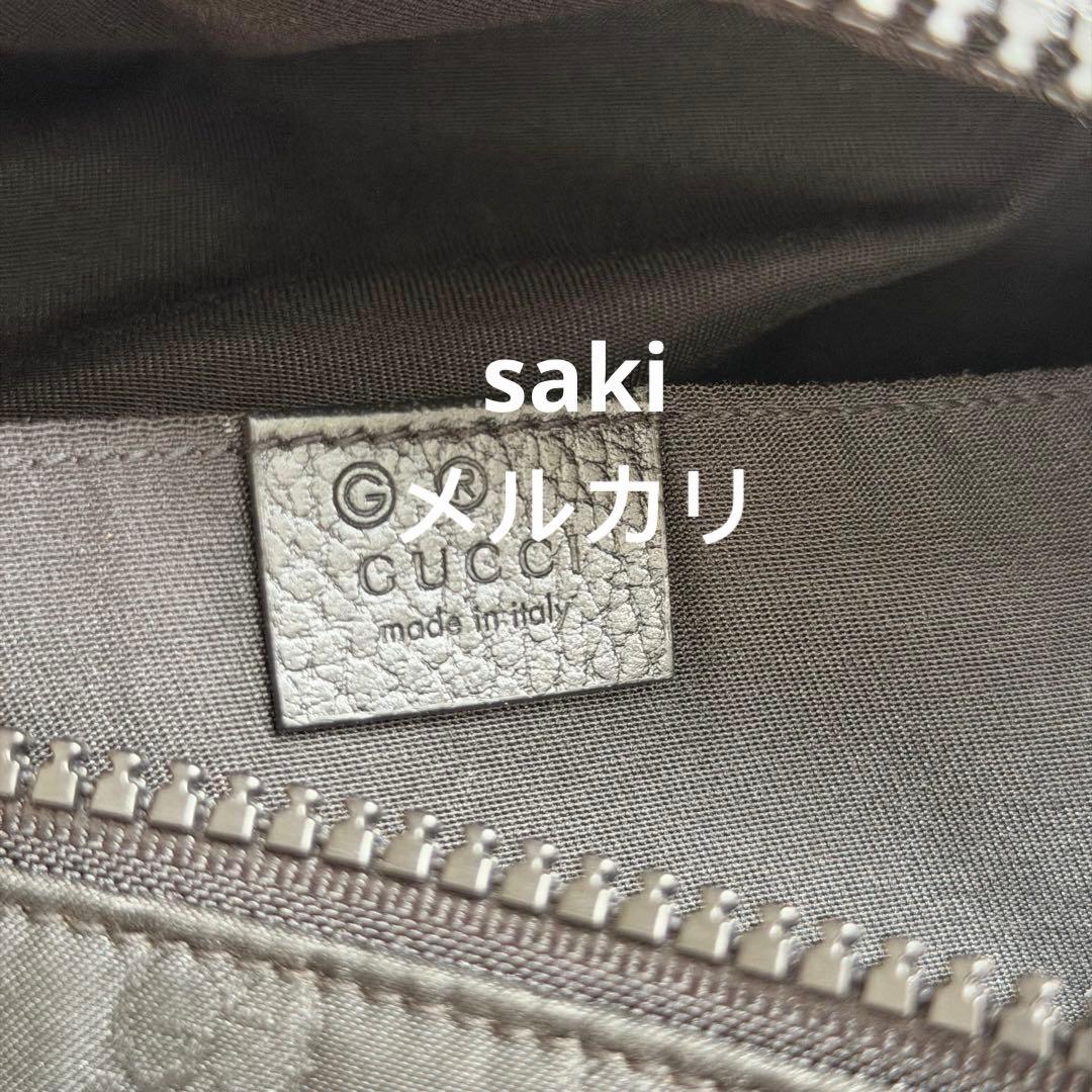 GUCCI グッチ GGキャンバス スリングバッグ ボディバッグ ブラック 黒